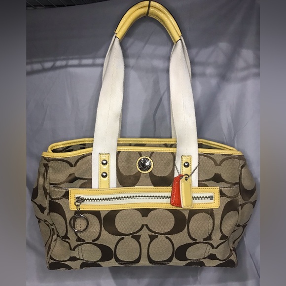 Classic Coach Signature F14878 Satchel Tote Handbag VGUC - Picture 1 of 13